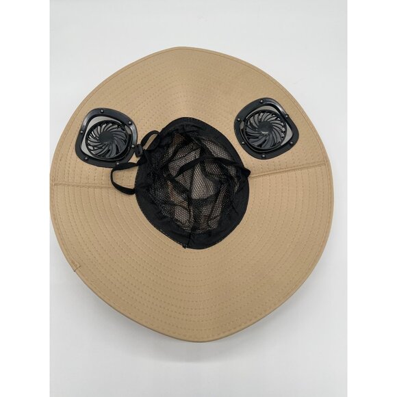 Solar-Powered Wide-Brim Sun Hat With Dual Cooling Fans - Picture 3 of 5